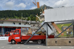 Kollision eines Lieferwagens gegen ein festes Hindernis. Foto: Melanie Duchen/EQ Images/AXA.